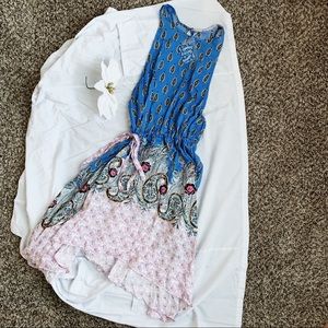 Free People Flowy skew align patterned dress